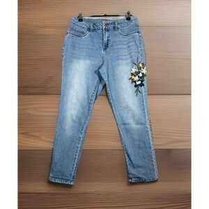 Workshop Republic Clothing Embroidered 5Pocket ‎ Jean Size 6
